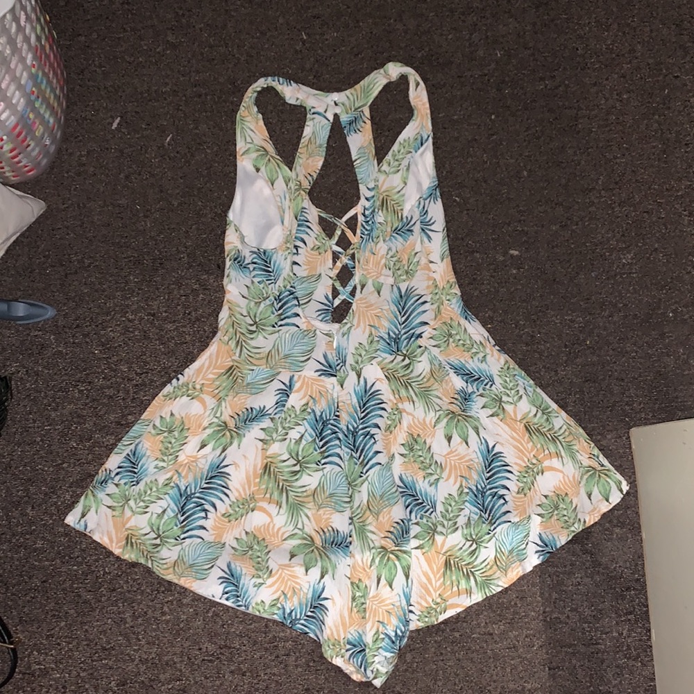 Tropical print romper